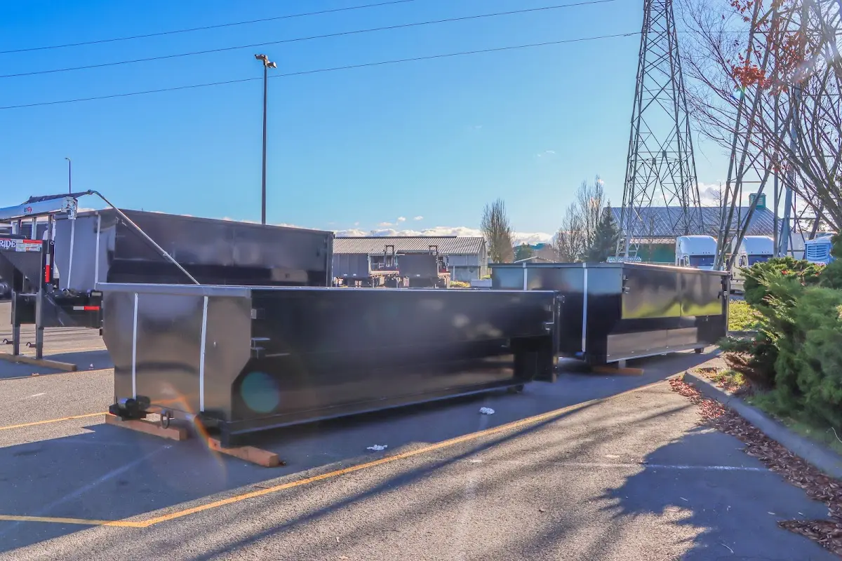 Roll-off dumpster ready for waste disposal at job site for Yard Waste Dumpster Rental in Donaldsonville